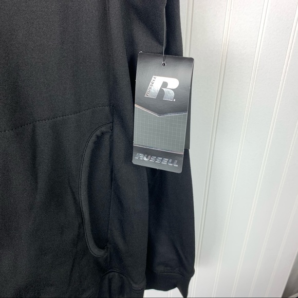 Russell Athletic Dri Power 360 Henley Hoodie Black - Picture 7 of 8